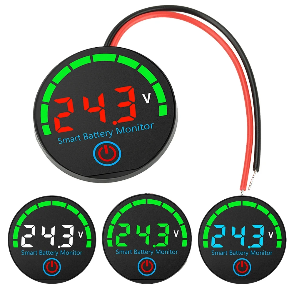 DC 7-55V LED Battery Level Indicator With power-off Memory Function Electric Car Universal Voltage Tester 12V/24V/36V/48V
DC 7-55V LED Battery Level Indicator With power-off Memory Function Electric Car Universal Voltage Tester 12V/24V/36V/48V