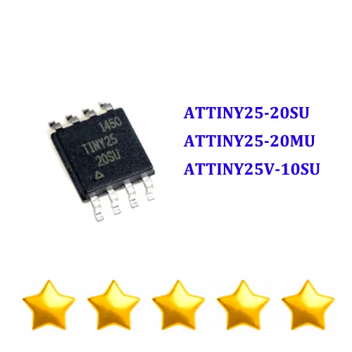 5PCS ATTINY25-20SU ATTINY25-20MU ATTINY25V-10SU Microcontroller (MCU/MPU/SOC) IC Chip
5PCS ATTINY25-20SU ATTINY25-20MU ATTINY25V-10SU Microcontroller (MCU/MPU/SOC) IC Chip