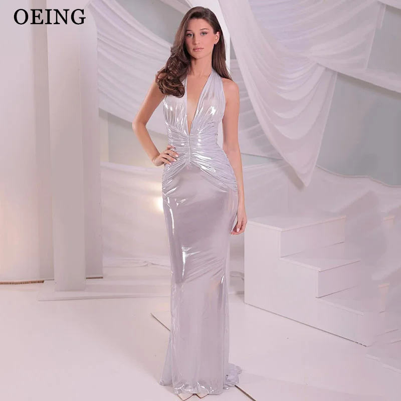 OEING Charming Mermaid Prom Dresses V-Neck Sleeveless Pleats Party Gowns Floor Length Evening Dresses 2025 Customized
OEING Charming Mermaid Prom Dresses V-Neck Sleeveless Pleats Party Gowns Floor Length Evening Dresses 2025 Customized