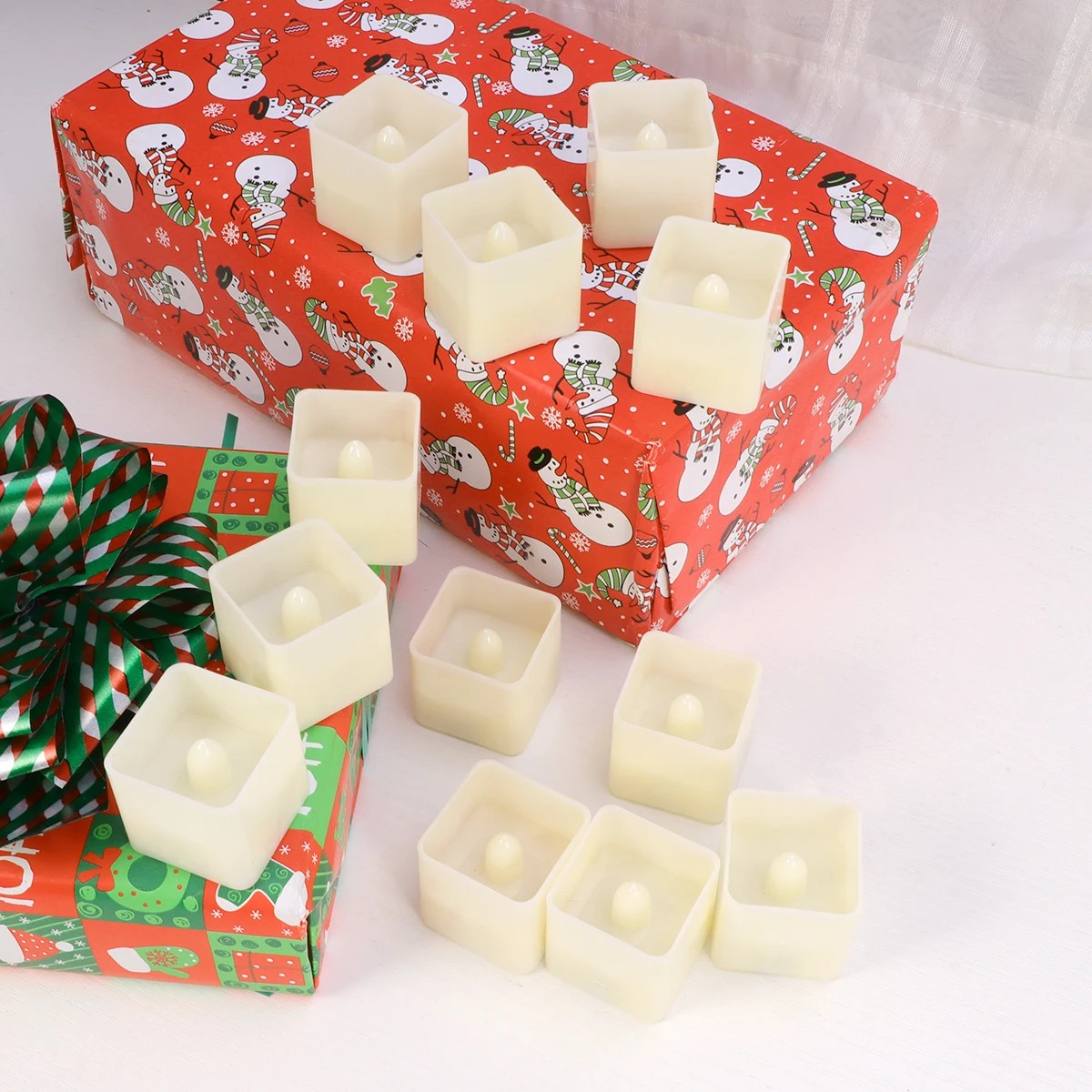 12pcs Led Lights Flameless Square Electronic Tealight Decor For Party Home Bar Cafe Yellow Flash White Stackable Mood
12pcs Led Lights Flameless Square Electronic Tealight Decor For Party Home Bar Cafe Yellow Flash White Stackable Mood