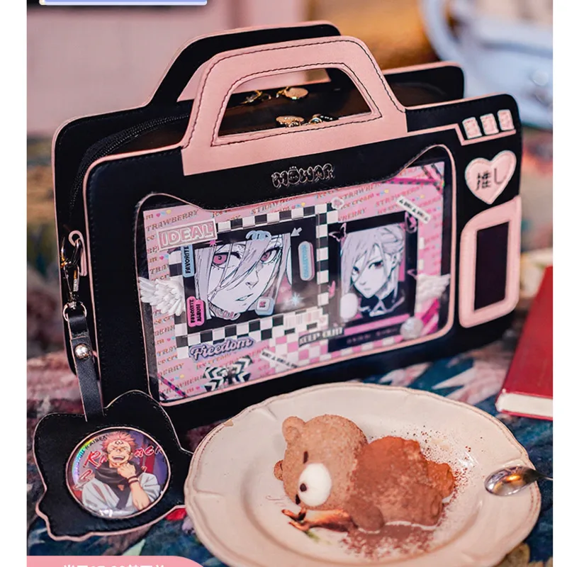 Модное милое специальное предложение, дизайн Ita Bag, кошачья камера, небольшой вместительный рюкзак через плечо, сумка Ita, аниме, пригородная сумка
Модное милое специальное предложение, дизайн Ita Bag, кошачья камера, небольшой вместительный рюкзак через плечо, сумка Ita, аниме, пригородная сумка
