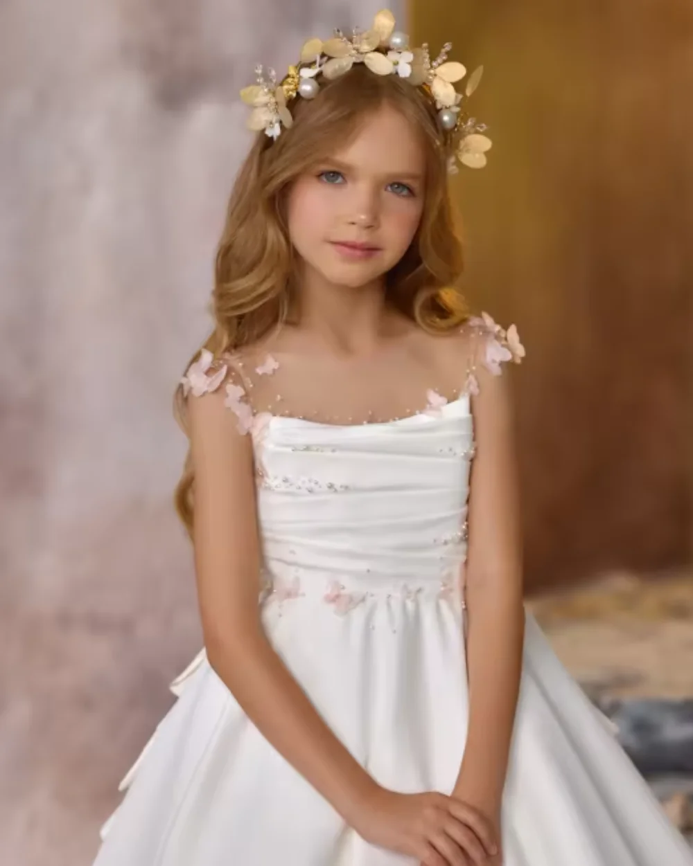 Элегантные белые платья с цветочным узором для девочек на свадьбу, розовые платья с цветочным принтом для девочек на день рождения, детские платья для первого причастия 
Элегантные белые платья с цветочным узором для девочек на свадьбу, розовые платья с цветочным принтом для девочек на день рождения, детские платья для первого причастия