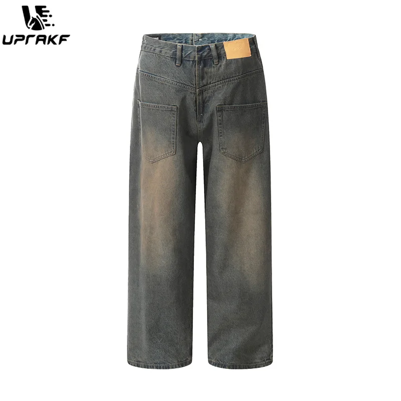 UPRAKF Straight-leg Wide Leg Jeans Distressed Loose Denim Autumn Fashion Basic High Street Pants Casual Pantalones
UPRAKF Straight-leg Wide Leg Jeans Distressed Loose Denim Autumn Fashion Basic High Street Pants Casual Pantalones