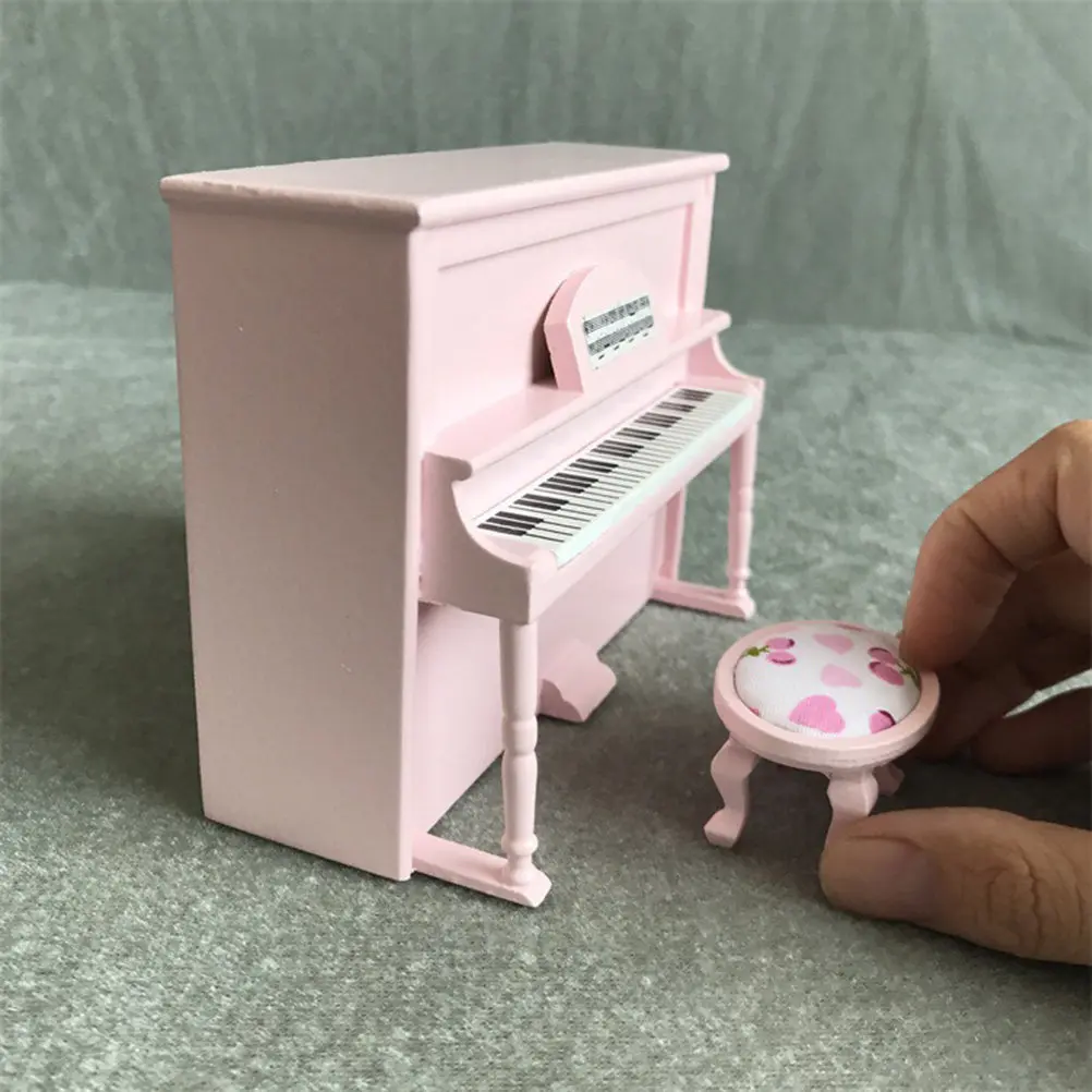 1:12 Scale Miniature Wooden Piano Pink Mini Adornment Mini Furniture Home Decor Delicate Miniature Piano with Chair Children
1:12 Scale Miniature Wooden Piano Pink Mini Adornment Mini Furniture Home Decor Delicate Miniature Piano with Chair Children
