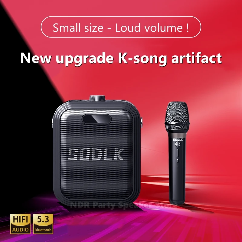 SODLK Новое поступление K12 30 Вт Открытый дом Караоке Портативные Bluetooth Беспроводные колонки Мини K-song Динамик с микрофоном
SODLK Новое поступление K12 30 Вт Открытый дом Караоке Портативные Bluetooth Беспроводные колонки Мини K-song Динамик с микрофоном
