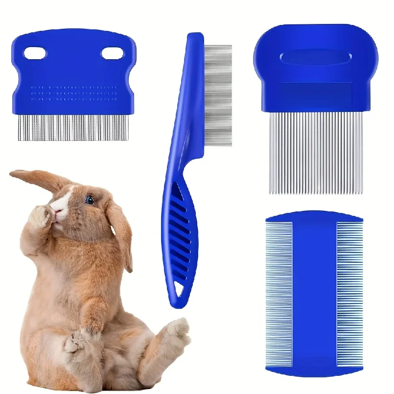 Pack of 4 Flea and Lice Combs, Stainless Steel Rabbit Dog Cat Grooming Comb with Round Teeth, Double-sided Professional Pet Tear
Pack of 4 Flea and Lice Combs, Stainless Steel Rabbit Dog Cat Grooming Comb with Round Teeth, Double-sided Professional Pet Tear