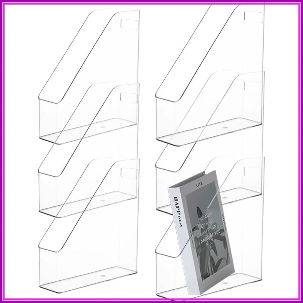 6 Pack Clear Acrylic Magazine File Holder, Vertical File Organizer Folder Bin Storage for Home Office
6 Pack Clear Acrylic Magazine File Holder, Vertical File Organizer Folder Bin Storage for Home Office