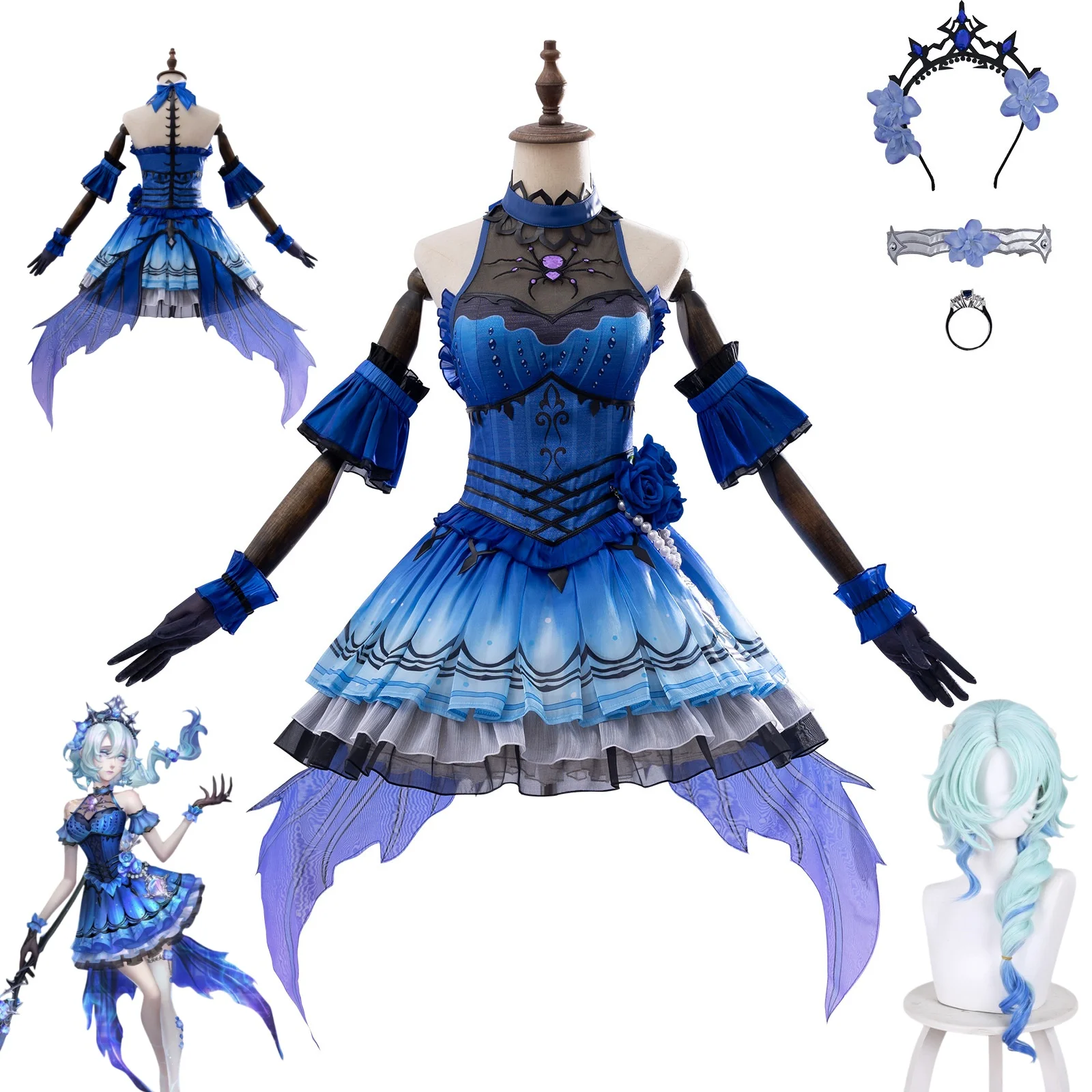 Anime Game Identity V Naiad Cosplay Costume Wig Grace Halloween Carnival Party Clothes
Anime Game Identity V Naiad Cosplay Costume Wig Grace Halloween Carnival Party Clothes
