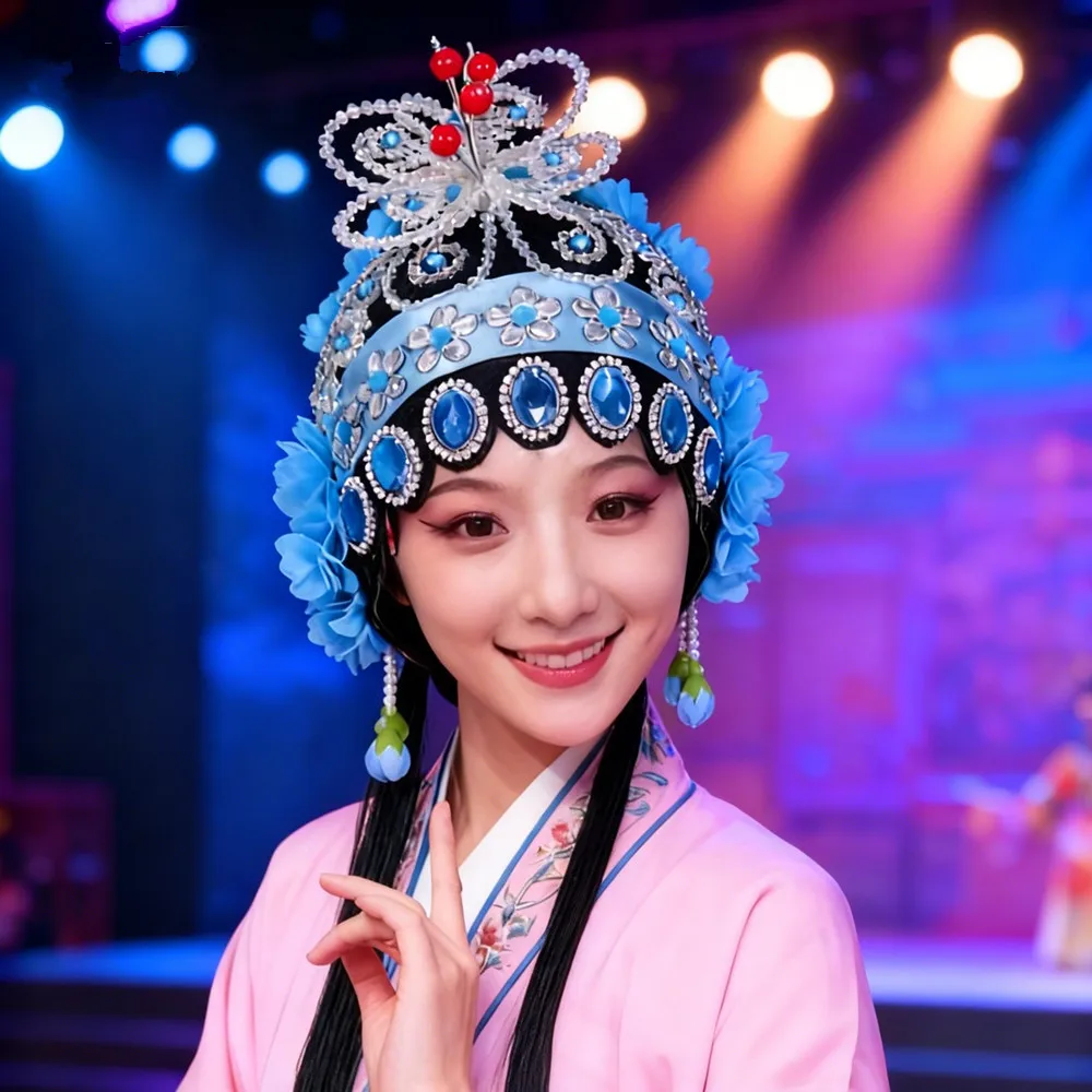 One-piece Yangko Headwear Peking Opera Fake Hair Drama Huadan Stage Headpiece
One-piece Yangko Headwear Peking Opera Fake Hair Drama Huadan Stage Headpiece