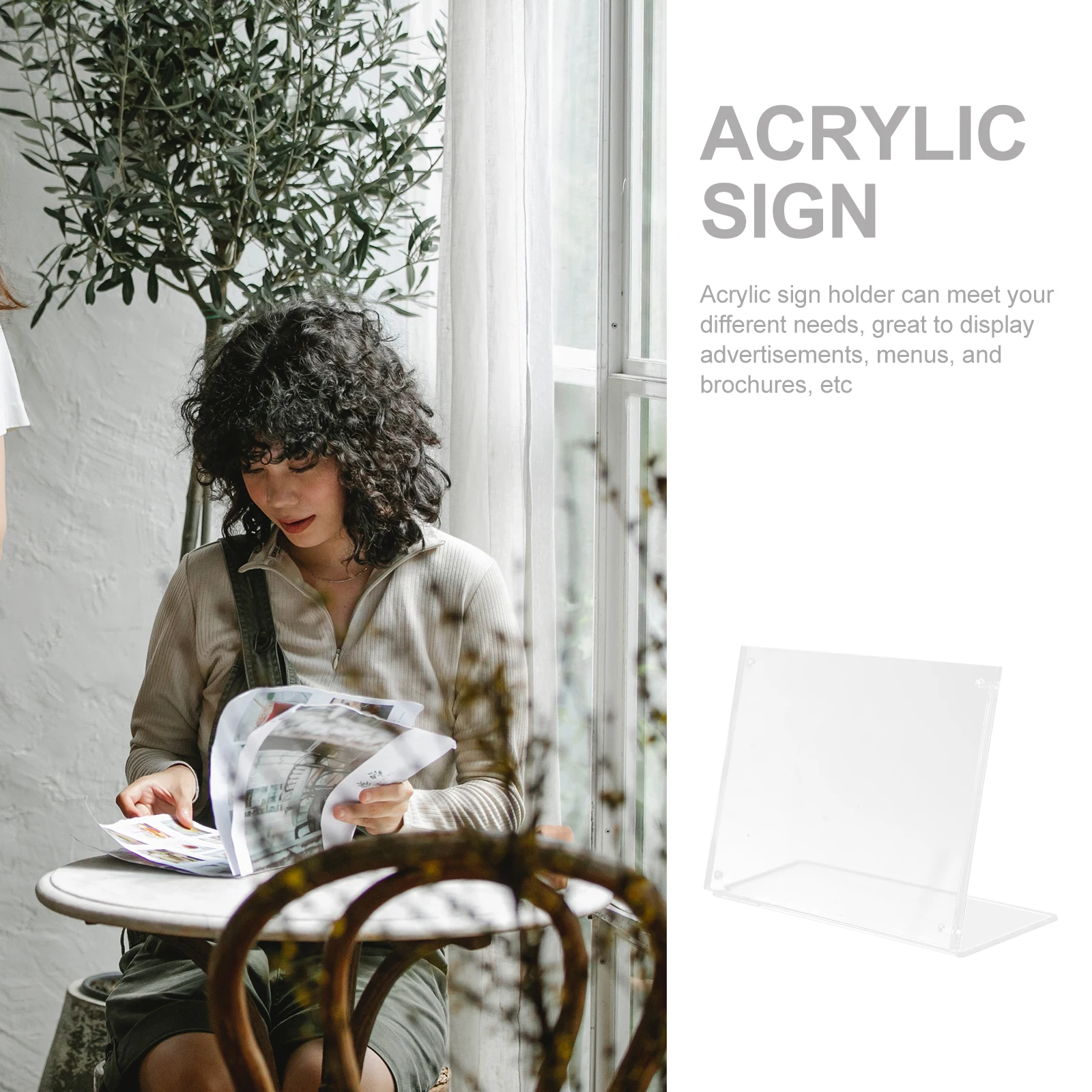 Acrylic Table Signs 150x100x50mm Transparent Display Holder Vertical St for Menus Advertisements Brochures Poster Stable Base
Acrylic Table Signs 150x100x50mm Transparent Display Holder Vertical St for Menus Advertisements Brochures Poster Stable Base