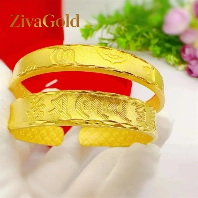 ZivaGold 9999 genuine 24K ancient hammer fashion bracelet open bracelet
ZivaGold 9999 genuine 24K ancient hammer fashion bracelet open bracelet