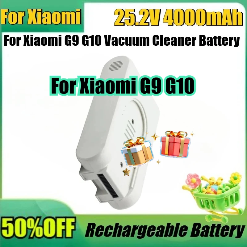 New For Xiaomi G9 G10 Vacuum Cleaner Battery Parts Pack New 25.2V 3000mAh 4000mAh Rechargeable Lithium Ion Battery
New For Xiaomi G9 G10 Vacuum Cleaner Battery Parts Pack New 25.2V 3000mAh 4000mAh Rechargeable Lithium Ion Battery
