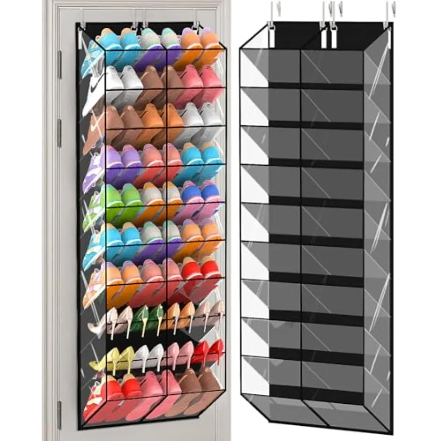 20-30 Pairs Over the Door Shoe Organizer, Transparent PVC Hanging Shoe Rack for Closet, 10-Tier Door Shoes Storage, Crystal-Cle
20-30 Pairs Over the Door Shoe Organizer, Transparent PVC Hanging Shoe Rack for Closet, 10-Tier Door Shoes Storage, Crystal-Cle