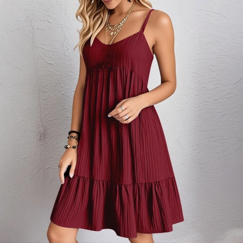 Women's Casual Color Dress V Neck A-Line Sleeveless Flowy Beach Vacation 6XDA
Women's Casual Color Dress V Neck A-Line Sleeveless Flowy Beach Vacation 6XDA