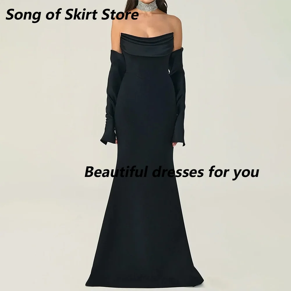 Elegant Black Prom Dresses Customized Women Off Shoulder Simple Party Evening Dresses Floor Length Special Occasion Gown
Elegant Black Prom Dresses Customized Women Off Shoulder Simple Party Evening Dresses Floor Length Special Occasion Gown