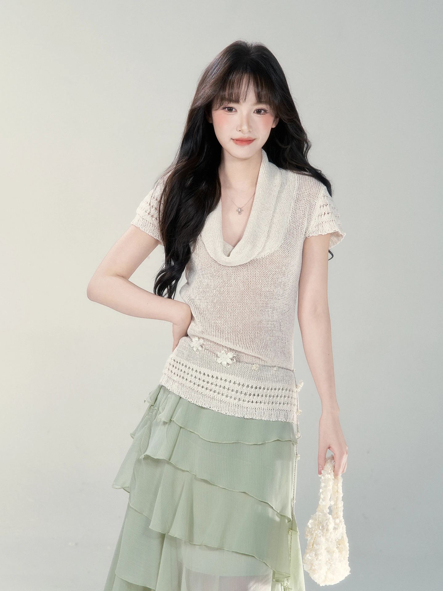 Ladies' White Knitted Lazy Style Top round Neck Short Sleeve Spring 2026 New Arrival Comfortable Soft Material Fashionable
Ladies' White Knitted Lazy Style Top round Neck Short Sleeve Spring 2026 New Arrival Comfortable Soft Material Fashionable