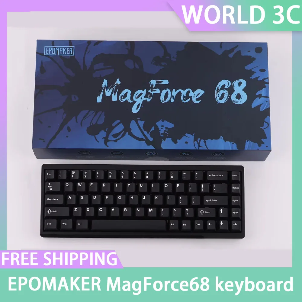 EPOMAKER MagForce68 keyboard ANSI Layout Type-C Wired Aluminum Mechanical Gaming Keyboard South-facing RGB Customized PC Accesso
EPOMAKER MagForce68 keyboard ANSI Layout Type-C Wired Aluminum Mechanical Gaming Keyboard South-facing RGB Customized PC Accesso