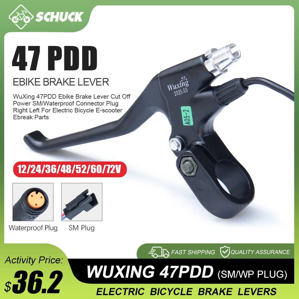 WUXING 47PDD E-Brake Lever Cut Off Power E-scooter For Electric Bicycle Cut Off Power Electric Bicycle Parts Easy to Install
WUXING 47PDD E-Brake Lever Cut Off Power E-scooter For Electric Bicycle Cut Off Power Electric Bicycle Parts Easy to Install
