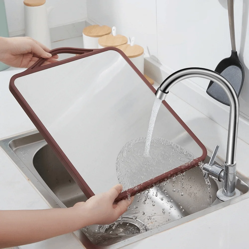 Thickened Stainless Steel Cutting Board Antibacterial Mold Resistant Double-Sided Chopping Board Non Slip Cut Vegetables Board
Thickened Stainless Steel Cutting Board Antibacterial Mold Resistant Double-Sided Chopping Board Non Slip Cut Vegetables Board