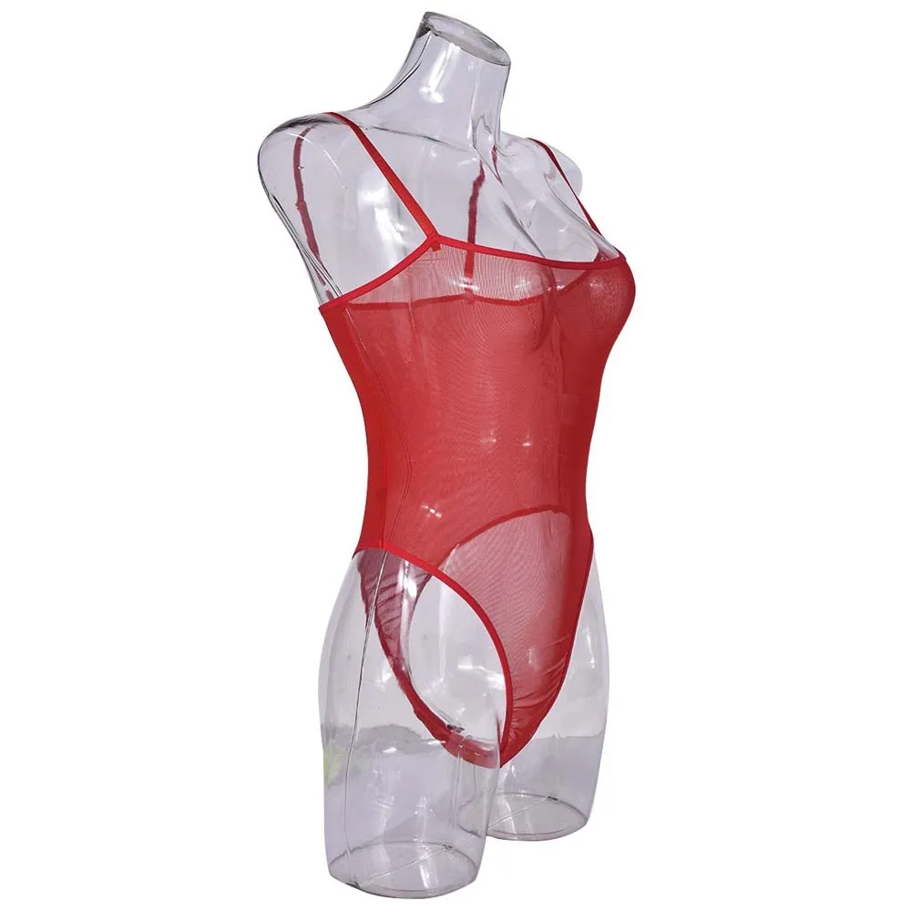 Fashion Mesh Hollow Mesh Bodysuit Spicy Girl Style Solid Color Mesh Sheer Jumpsuit Sleeveless Pajamas Women Lingerie Home
Fashion Mesh Hollow Mesh Bodysuit Spicy Girl Style Solid Color Mesh Sheer Jumpsuit Sleeveless Pajamas Women Lingerie Home