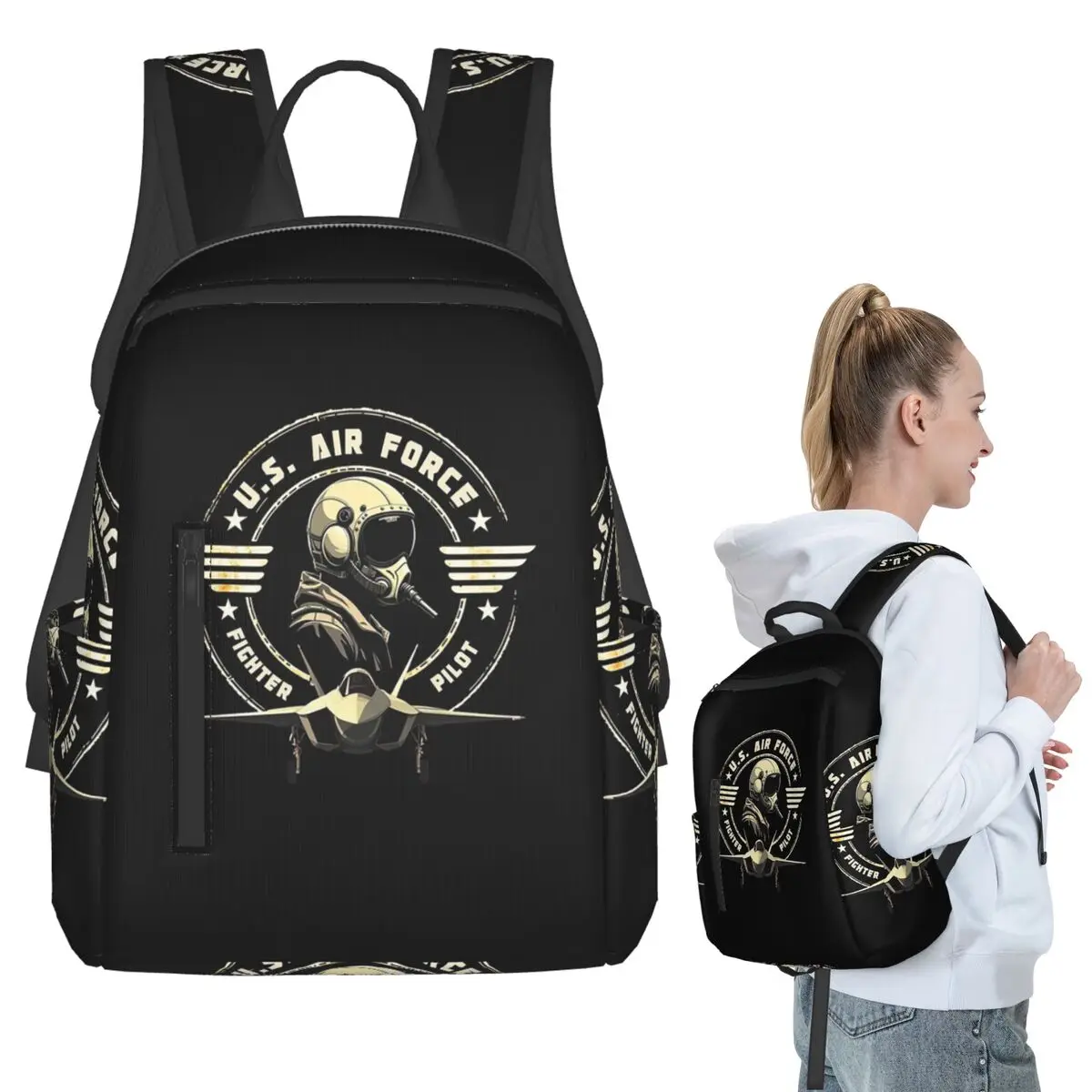 U.S. Air Force Fighter Pilot Military Aviation Vintage Backpack Student BookBag Children School Bag Computer Shoulder Bags
U.S. Air Force Fighter Pilot Military Aviation Vintage Backpack Student BookBag Children School Bag Computer Shoulder Bags