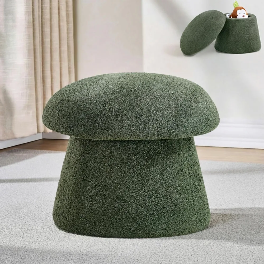 15" Mushroom Ottoman with Storage, Round Foot Rest for Couch, Boucle Fabric Small Mordern Footstool for Vanity, Customized
15" Mushroom Ottoman with Storage, Round Foot Rest for Couch, Boucle Fabric Small Mordern Footstool for Vanity, Customized