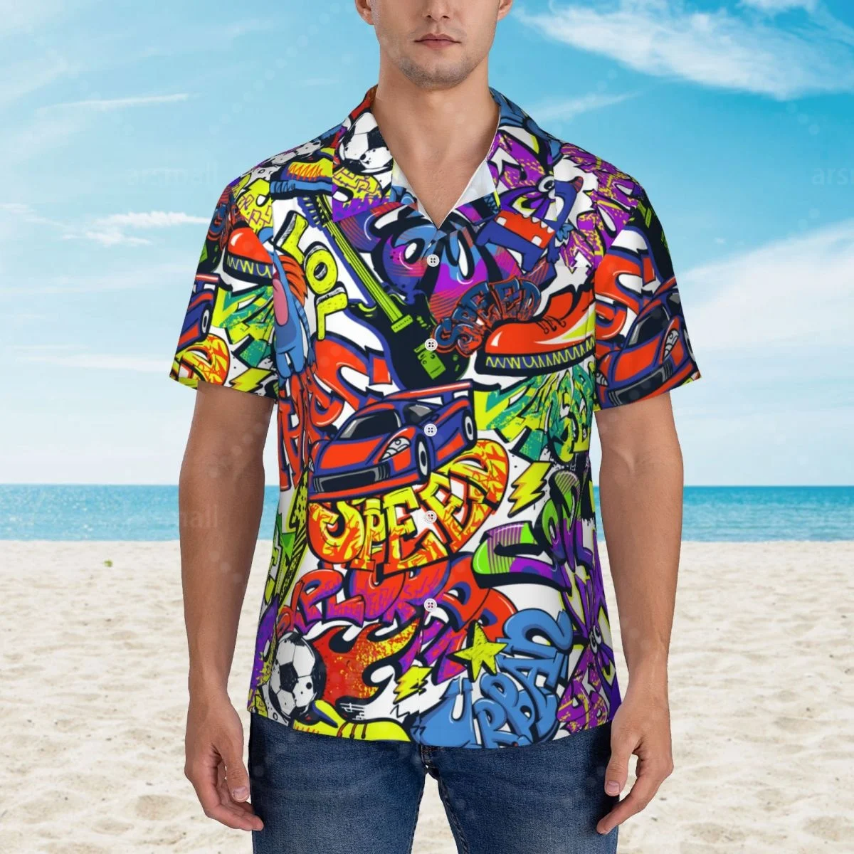 Graffiti Hawaiian Shirt Men Short Sleeve Casual Floral Print Beach Shirt Summer Vacation Shirt
Graffiti Hawaiian Shirt Men Short Sleeve Casual Floral Print Beach Shirt Summer Vacation Shirt