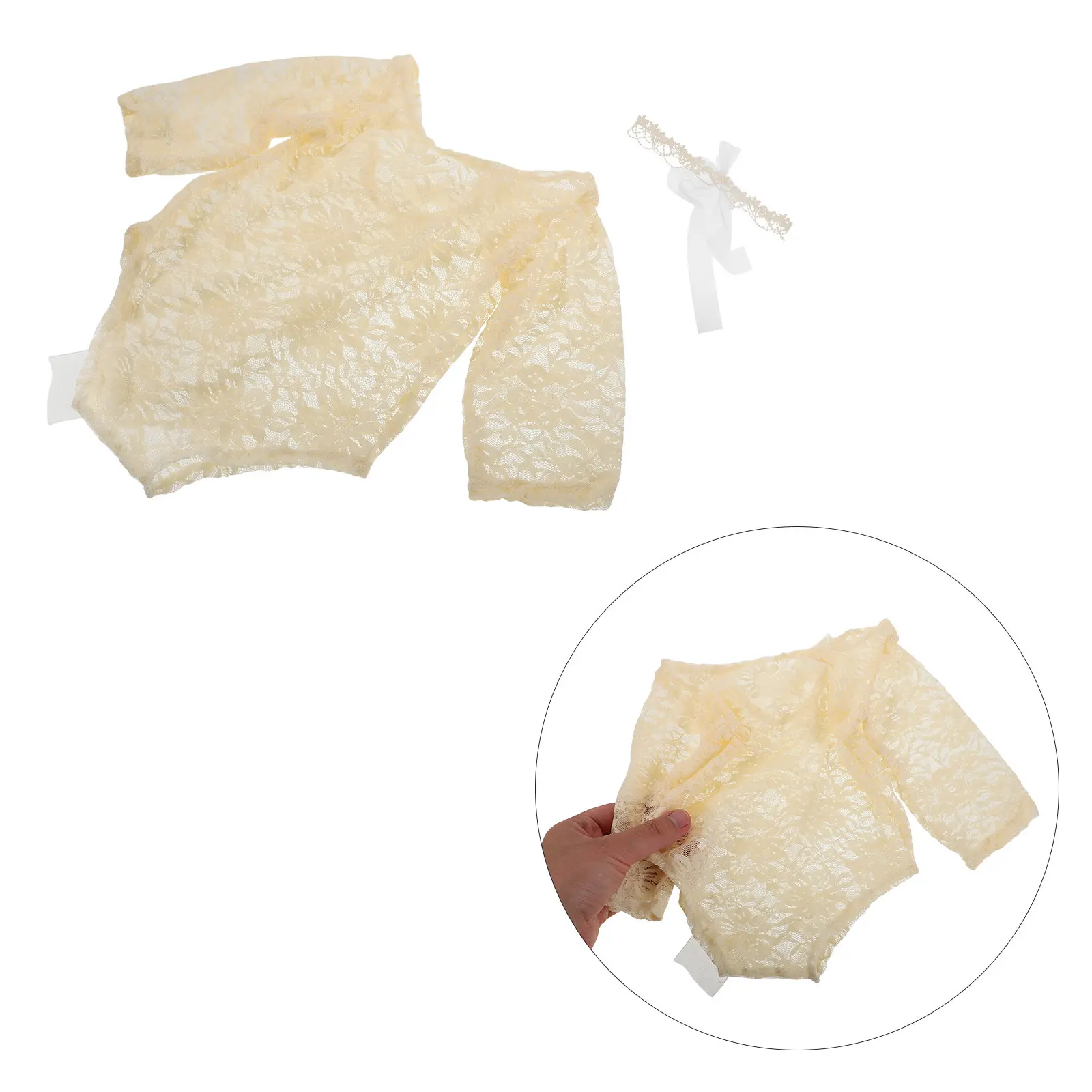 1Set Soft Comfortable Lace Romper and Wheat-Themed Headband Set for Newborn Girl Photography Outfits Photo Session Dress
1Set Soft Comfortable Lace Romper and Wheat-Themed Headband Set for Newborn Girl Photography Outfits Photo Session Dress