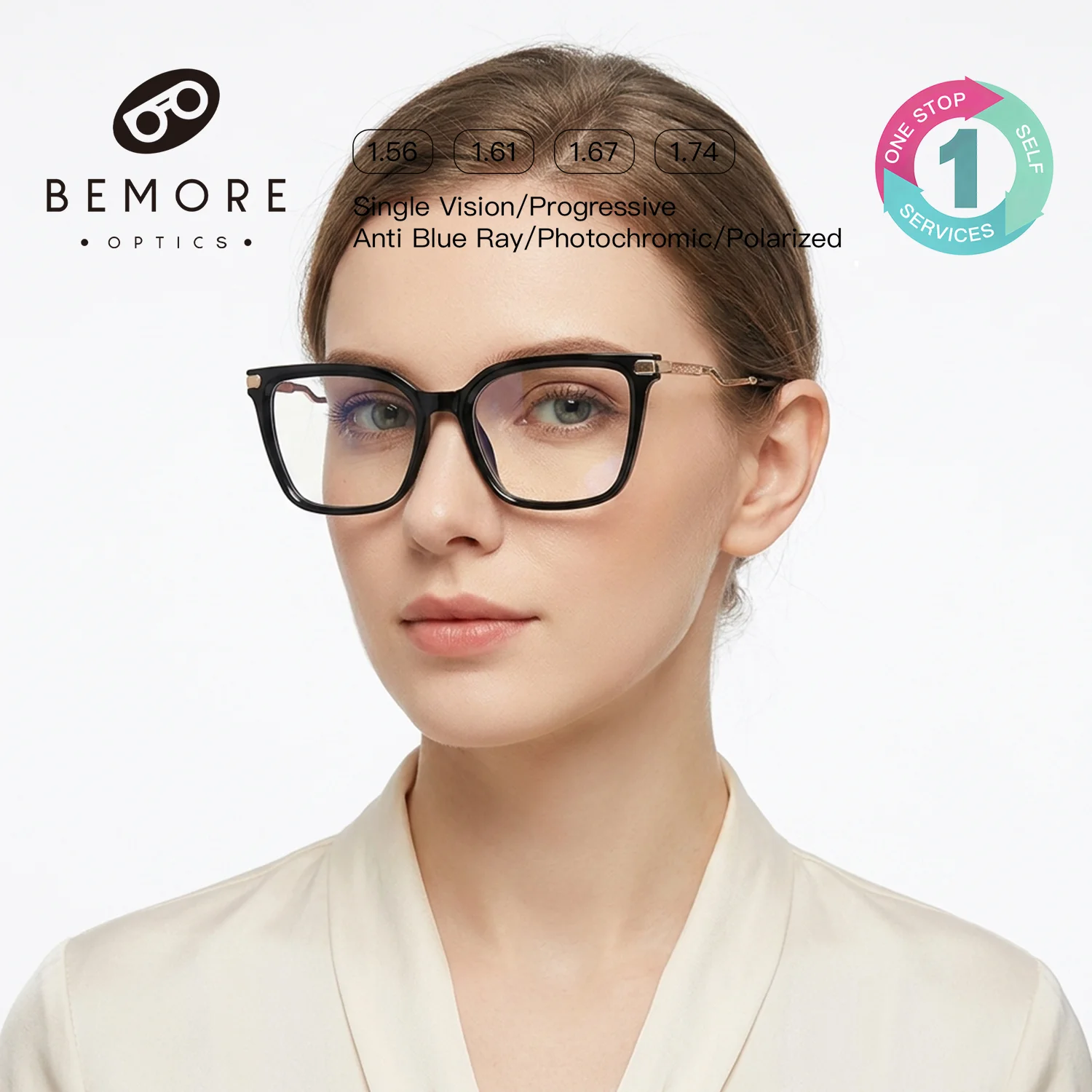 BEMORE Butterfly Computer Reading Glasses for Women Anti-blue Light Hyperopia Correction Eyeglasses Customizable Prescription
BEMORE Butterfly Computer Reading Glasses for Women Anti-blue Light Hyperopia Correction Eyeglasses Customizable Prescription