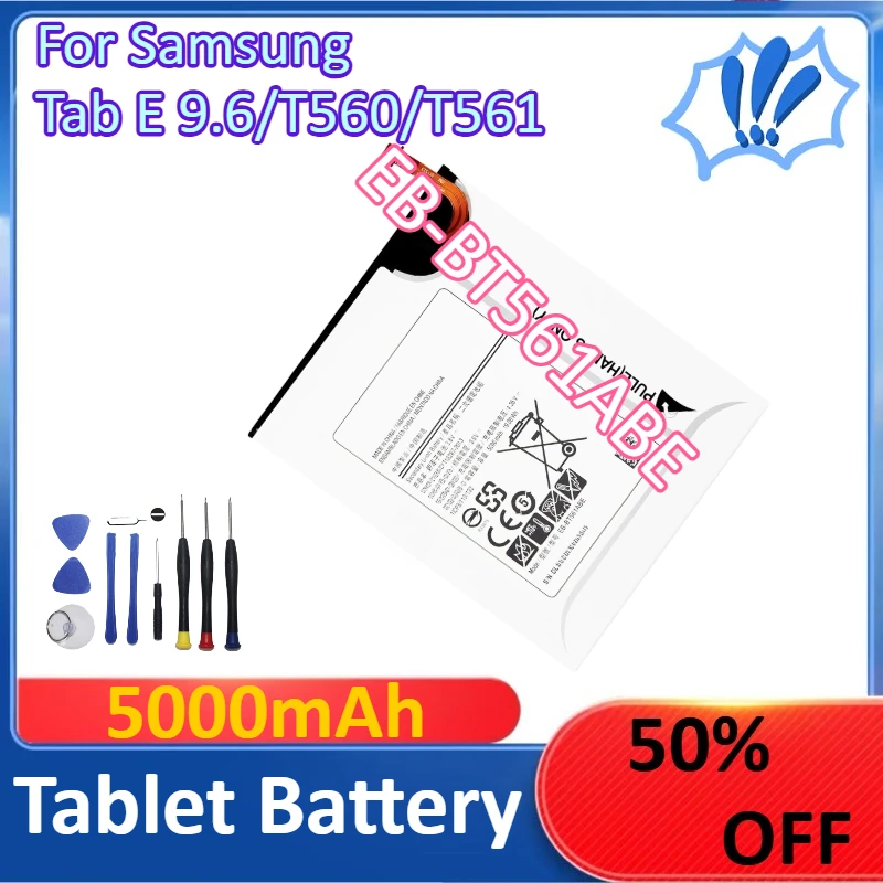 New EB-BT561ABE 5000mAh Tablet Battery For Samsung Tab E 9.6/T560/T561 +Tools
New EB-BT561ABE 5000mAh Tablet Battery For Samsung Tab E 9.6/T560/T561 +Tools
