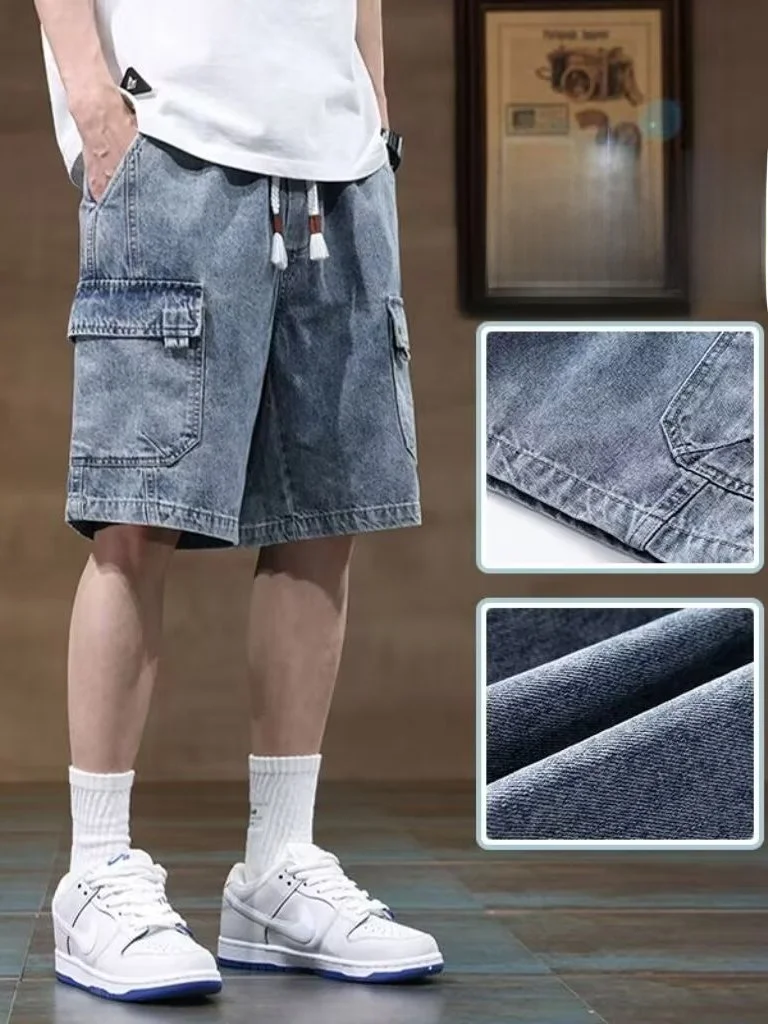 American Retro Workwear Denim Shorts Men Summer Loose Youth Five-Point Casual Big Size Pants Straight Leg mid Waist Trousers
American Retro Workwear Denim Shorts Men Summer Loose Youth Five-Point Casual Big Size Pants Straight Leg mid Waist Trousers