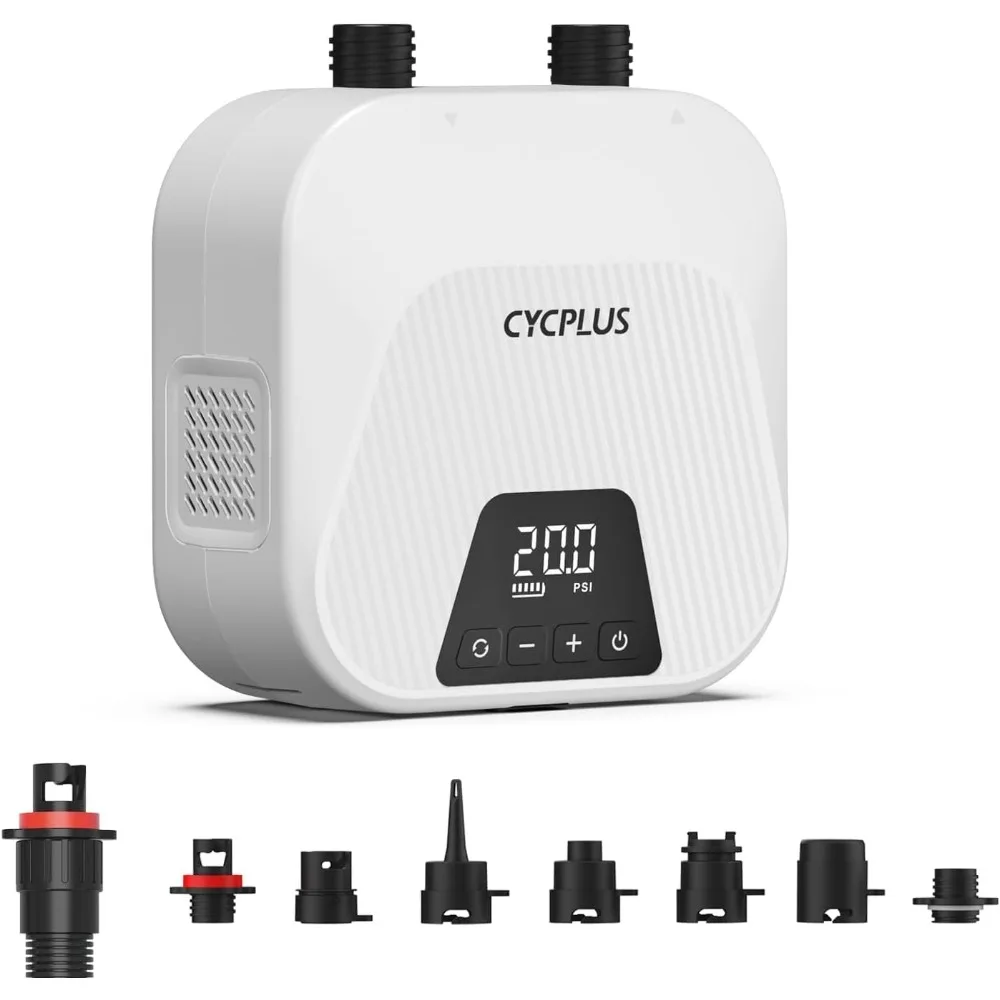 CYCPLUS 20PSI High Pressure Smart SUP Air Pump, Rechargeable Battery-Powered, Intelligent Dual Stage Inflation & Deflation,
CYCPLUS 20PSI High Pressure Smart SUP Air Pump, Rechargeable Battery-Powered, Intelligent Dual Stage Inflation & Deflation,