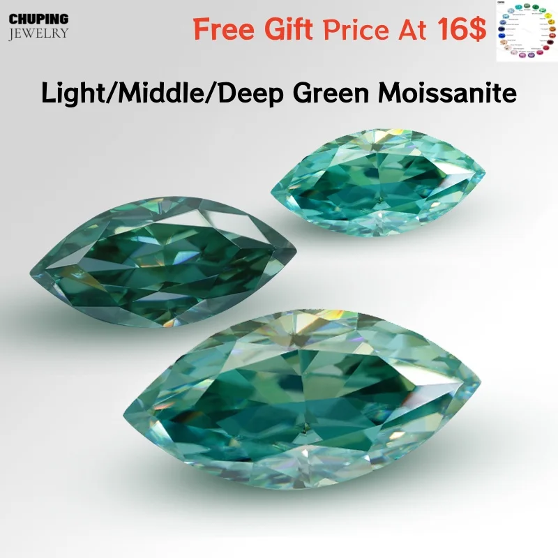 New Marquise Cut 2.5x5mm-8x16mm Green Moissanite Natural Color Moissanite Deep or Middle Light Moissanite Diamond Loose Gemstone
New Marquise Cut 2.5x5mm-8x16mm Green Moissanite Natural Color Moissanite Deep or Middle Light Moissanite Diamond Loose Gemstone