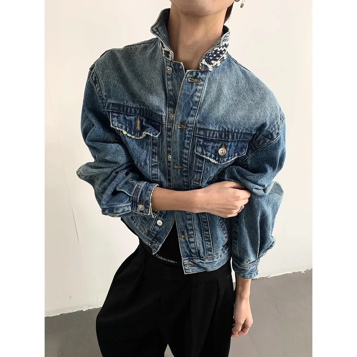 Egyptian Relic Print Patchwork Men's Denim Jacket, Washed Cropped Mans Jeans Coat, Oversize Casual Woman Jakets
Egyptian Relic Print Patchwork Men's Denim Jacket, Washed Cropped Mans Jeans Coat, Oversize Casual Woman Jakets