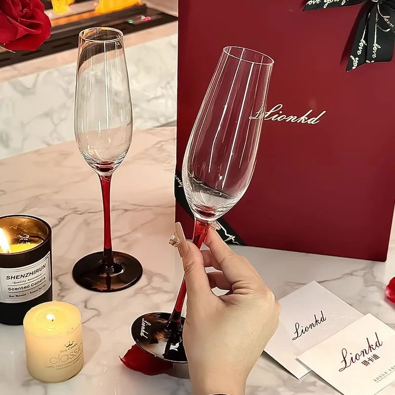 Elegant Champagne Glasses Set Crystal Wine Glass Romantic Gift Anniversary Wedding Toasting Glasses Home Bar Decor
Elegant Champagne Glasses Set Crystal Wine Glass Romantic Gift Anniversary Wedding Toasting Glasses Home Bar Decor