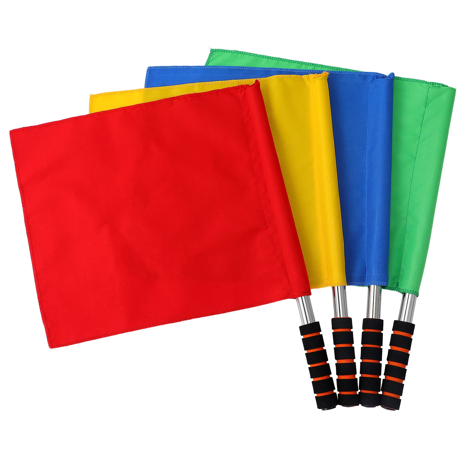 4Pcs Commanding Referee Flags Durable Safe Material Soccer Racing Events Cheer Props Signal Flag Referee Flag Traffic Flags