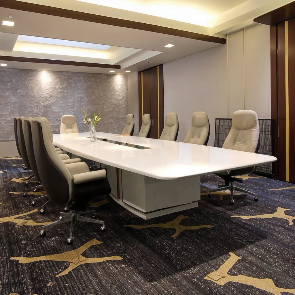Modern Fashion Glossy White Multi-functional Atmosphere Elegant Multi-size Line Sense Conference Table Office Furniture
Modern Fashion Glossy White Multi-functional Atmosphere Elegant Multi-size Line Sense Conference Table Office Furniture