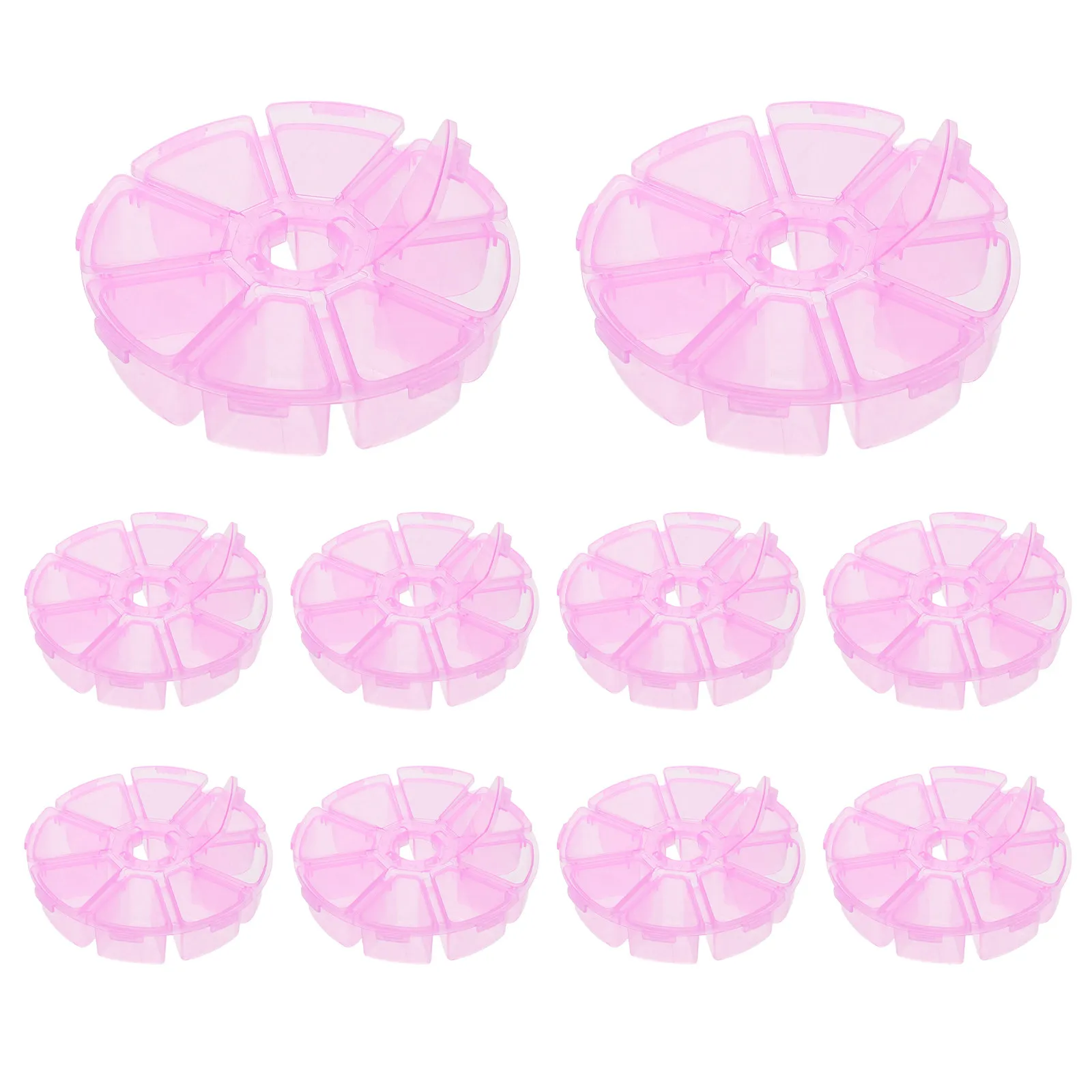 10Pcs Clear Round Jewelry Organizer Box 8 Compartment Storage Container for Beads Earrings Rings Craft Supplies DIY Nail Art
10Pcs Clear Round Jewelry Organizer Box 8 Compartment Storage Container for Beads Earrings Rings Craft Supplies DIY Nail Art