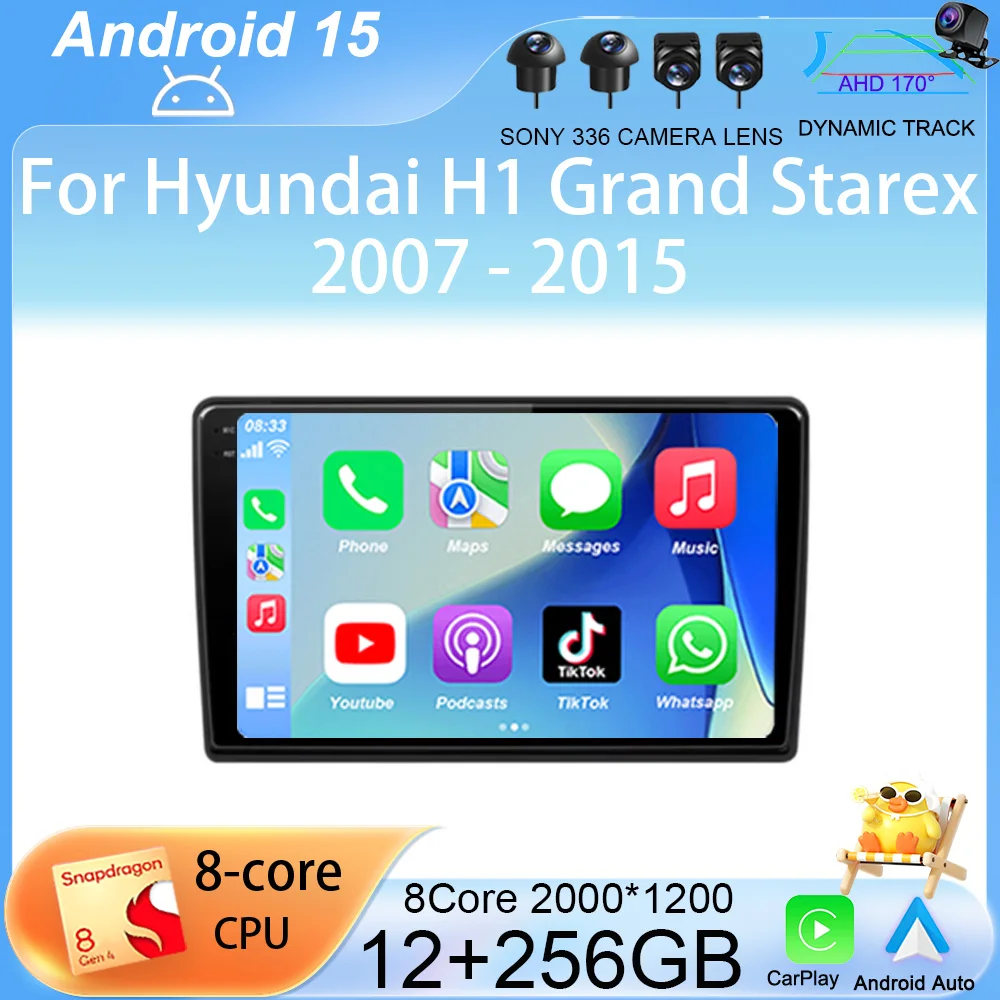 Android 15 Carplay Auto Car Radio for Hyundai H1 Grand Starex 2007 2008 2009 2010 2011-2015 Multimedia Video Player GPS Stereo
Android 15 Carplay Auto Car Radio for Hyundai H1 Grand Starex 2007 2008 2009 2010 2011-2015 Multimedia Video Player GPS Stereo