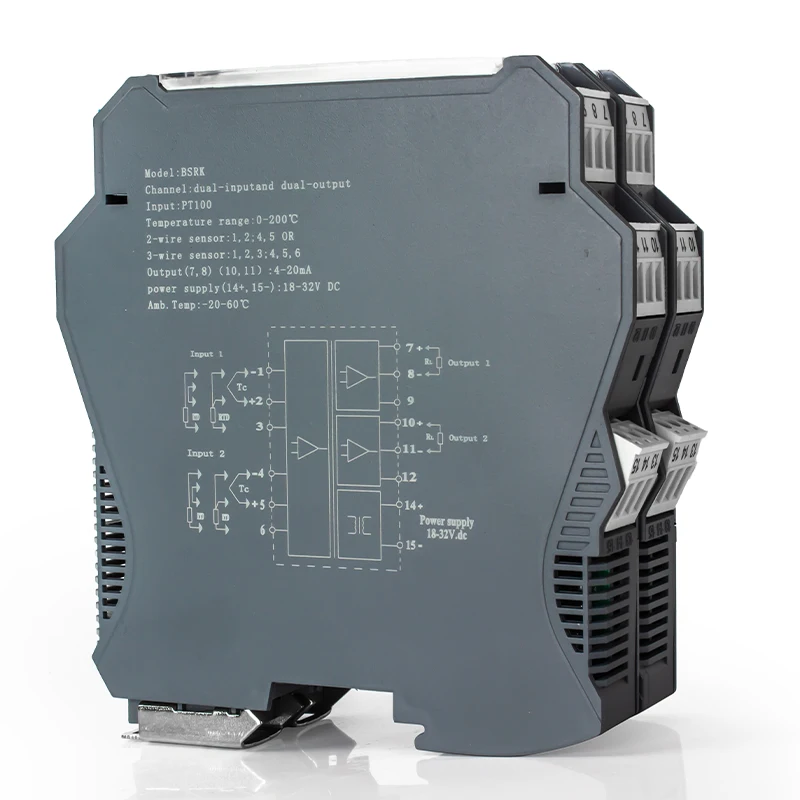 K type 0-1300℃ Temperature Signal Converter 1 In 2 Out PT100 Temperature Signal Transmitter DIN Temperature SIgnal Repeater
K type 0-1300℃ Temperature Signal Converter 1 In 2 Out PT100 Temperature Signal Transmitter DIN Temperature SIgnal Repeater