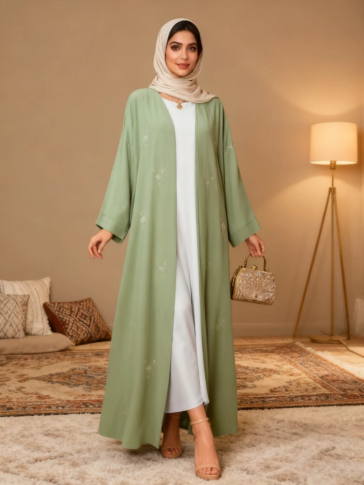 Ид Абая кардиган женское платье мусульманская вышивка Дубай Vestidos Largos вечерние кафтан Джалабия Рамадан кафтан арабский длинный халат 2025
Ид Абая кардиган женское платье мусульманская вышивка Дубай Vestidos Largos вечерние кафтан Джалабия Рамадан кафтан арабский длинный халат 2025