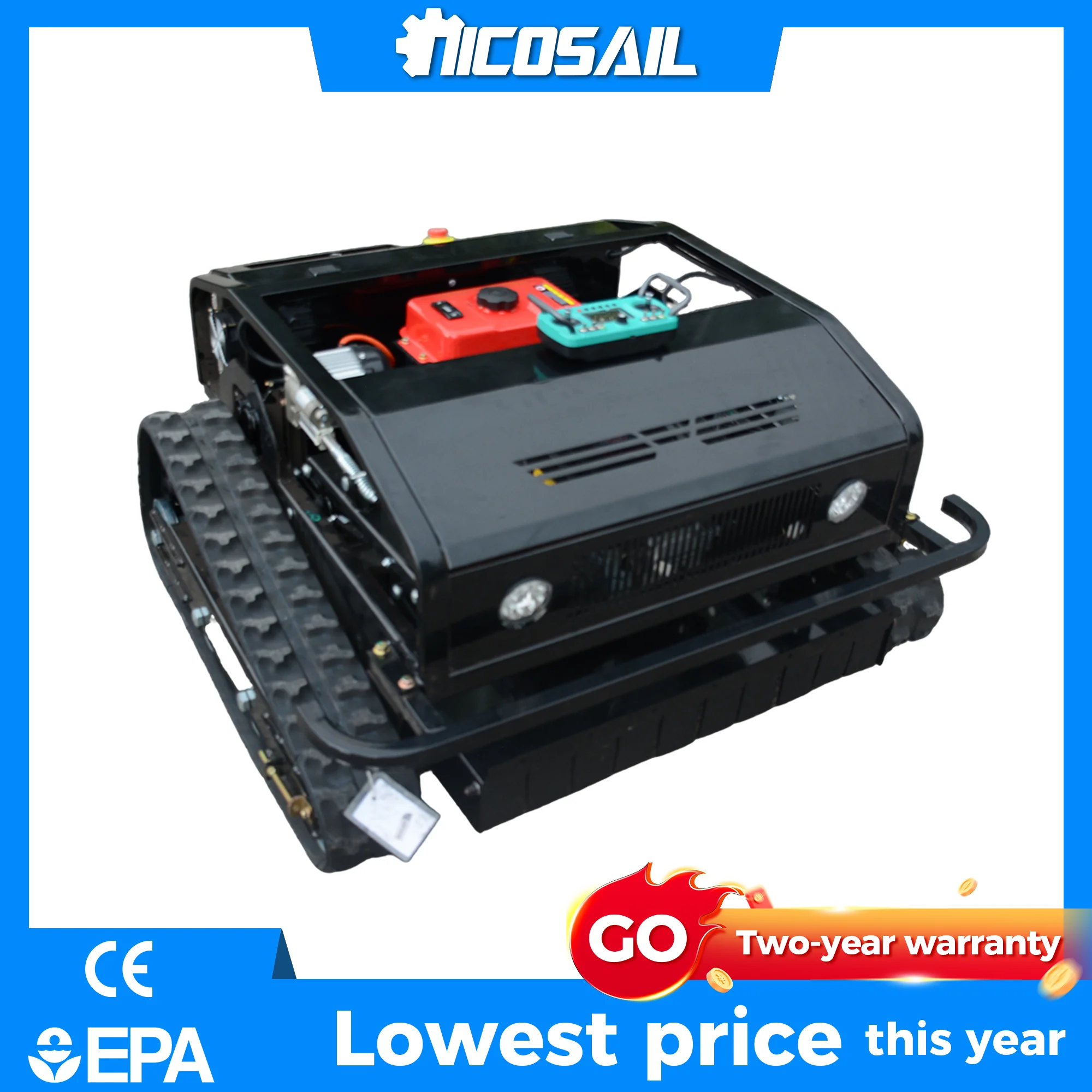 Remote Control Crawler Lawn Mower Euro 5 Heavy Duty All Terrain Slope Mower for Commercial Use
Remote Control Crawler Lawn Mower Euro 5 Heavy Duty All Terrain Slope Mower for Commercial Use