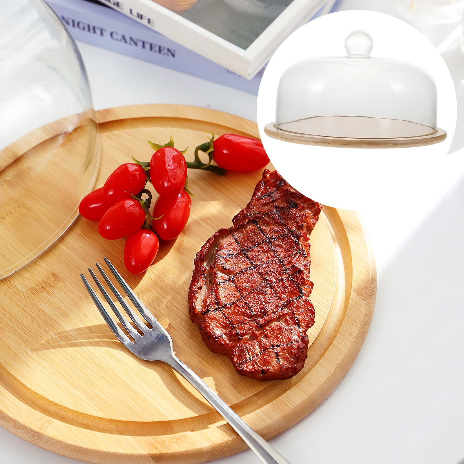1 Set Glass Cake Bamboo Tray Food Cover Set Transparent Dustproof Fly Proof Kitchen Party Decoration Burgers Desserts
1 Set Glass Cake Bamboo Tray Food Cover Set Transparent Dustproof Fly Proof Kitchen Party Decoration Burgers Desserts