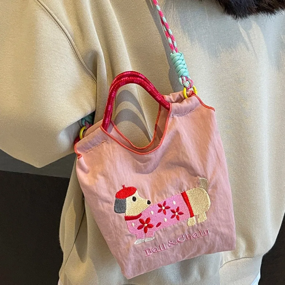 Large Capacity Embroidered Tote Bag Women Cloth Cartoon Dog Single Shoulder Bag Ladies Travel Bucket Bags Purse Handbags
Large Capacity Embroidered Tote Bag Women Cloth Cartoon Dog Single Shoulder Bag Ladies Travel Bucket Bags Purse Handbags
