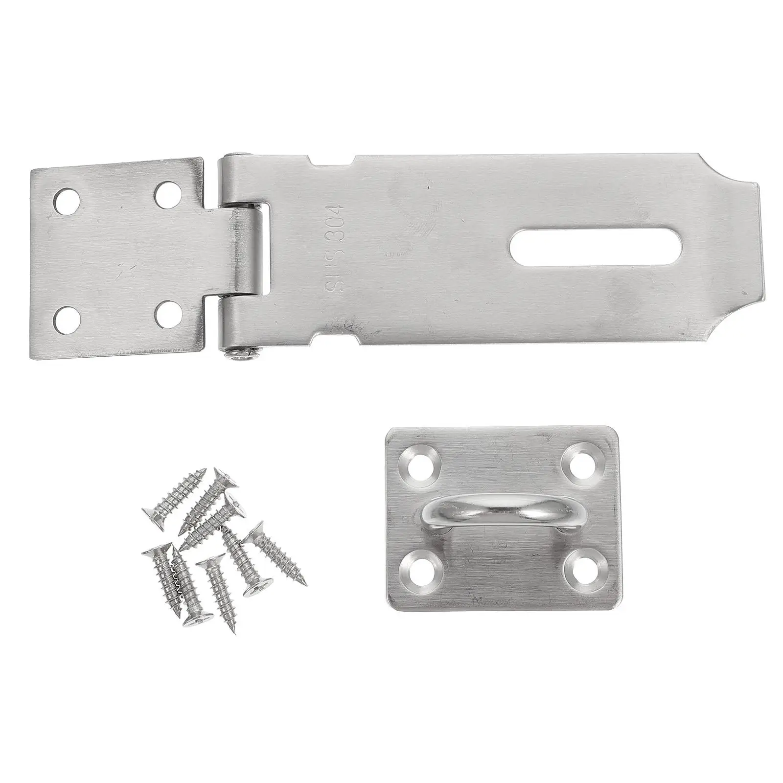 Hasp Latch Stainless Steel Door Buckle Gate Lock Latches Hardware Exterior Silver 304 Security
Hasp Latch Stainless Steel Door Buckle Gate Lock Latches Hardware Exterior Silver 304 Security