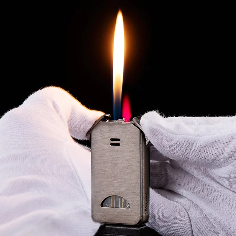 New Dual-flame Switching Open Flame Lighter Metal Visual Gas Window Direct-flush Windproof Cigarette Lighter Cigarettes
New Dual-flame Switching Open Flame Lighter Metal Visual Gas Window Direct-flush Windproof Cigarette Lighter Cigarettes
