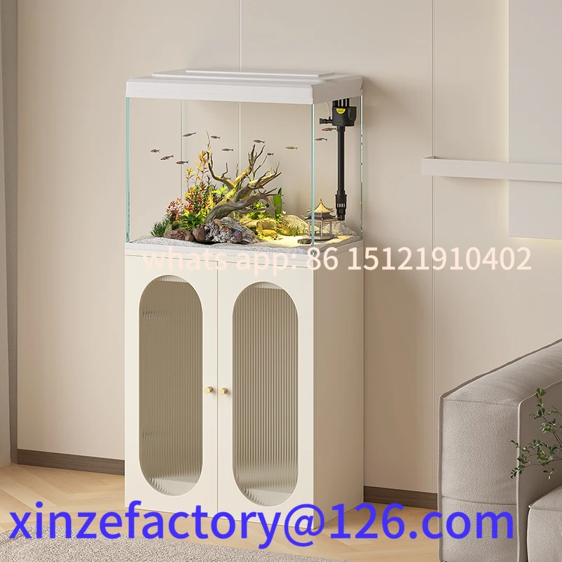 Customizable new fish tank light luxury living room small and medium household goldfish tank with cabinet
Customizable new fish tank light luxury living room small and medium household goldfish tank with cabinet