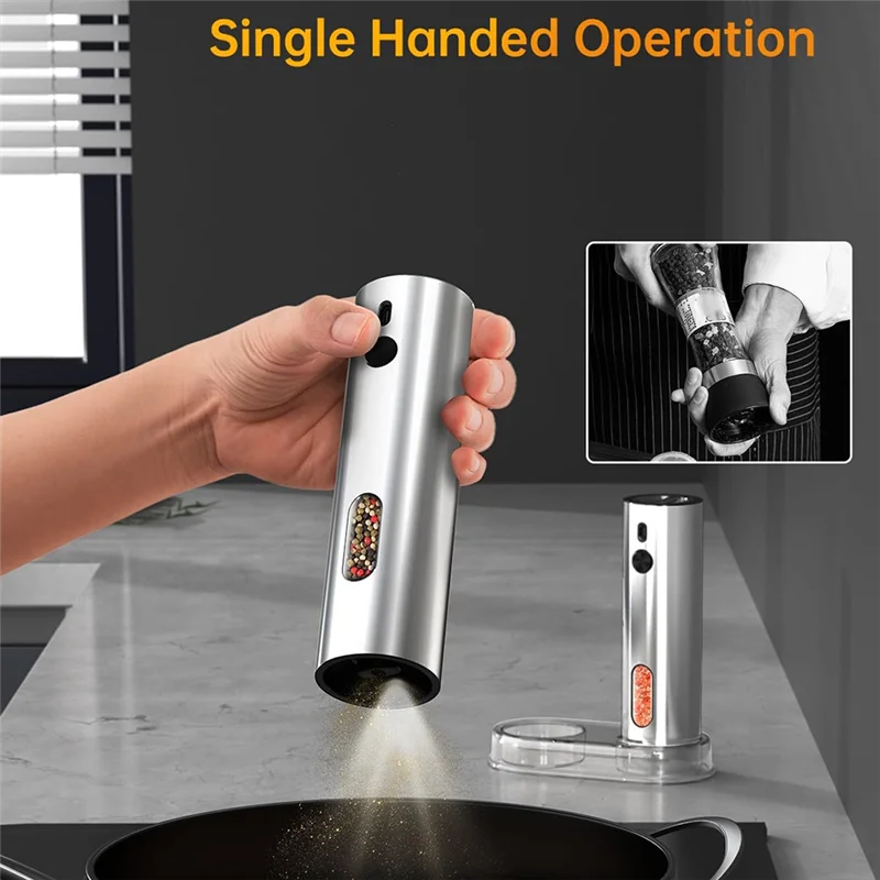 Electric Salt And Pepper Grinder Rechargeable Salt And Pepper Grinder Set Salt Pepper Shaker Seta83x
Electric Salt And Pepper Grinder Rechargeable Salt And Pepper Grinder Set Salt Pepper Shaker Seta83x