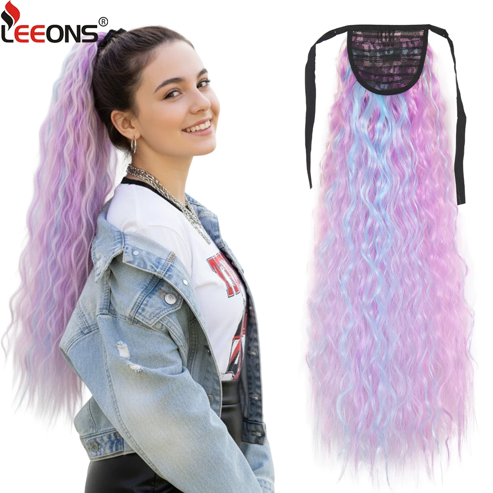 Leeons Corn Hair Pony Tails Hairpieces For Women 24" Mix Color Ponytail Curly Wrap Around Hair Extensions High Temperature Fiber
Leeons Corn Hair Pony Tails Hairpieces For Women 24" Mix Color Ponytail Curly Wrap Around Hair Extensions High Temperature Fiber