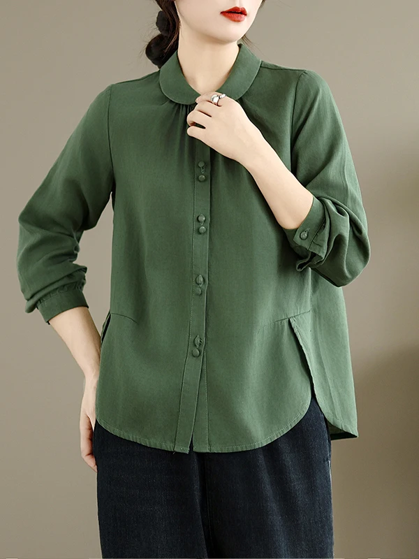 Retro Japanese Cotton Linen Long Sve irt Women's Spring Autumn Loose Casual Collarl Top Breathable Comfortable Faion
Retro Japanese Cotton Linen Long Sve irt Women's Spring Autumn Loose Casual Collarl Top Breathable Comfortable Faion